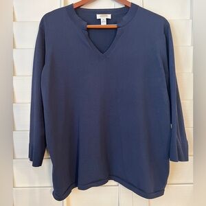 TALBOTS Woman’s Plus 1X Navy Sweater